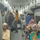 Passengers travelling in an electric bus in Pune.